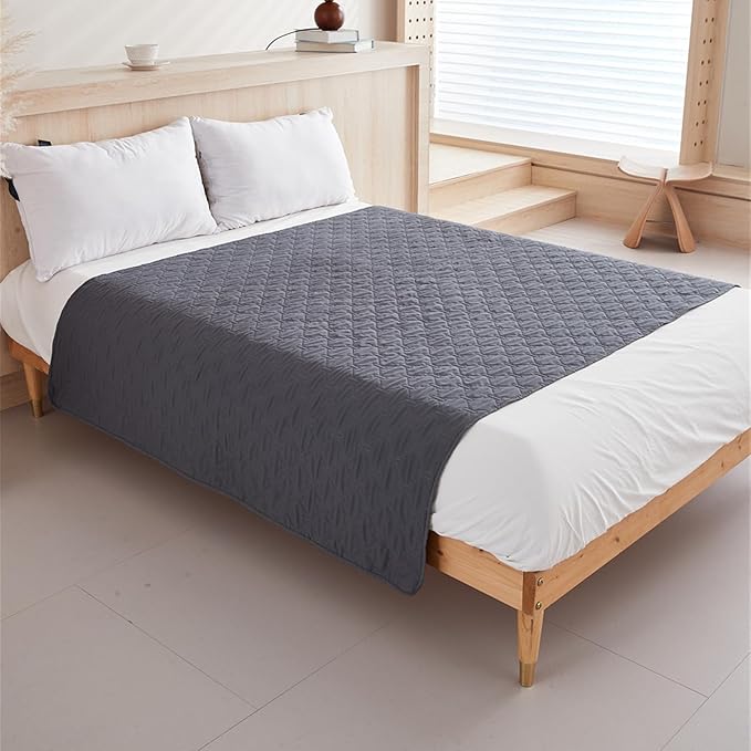 GIBZ Waterproof Dog Bed Blanket Cover Anti Slip Pet Furniture Protector Washable Large Washable Quilted Mat for Indoor, Dark Grey, 200x260cm