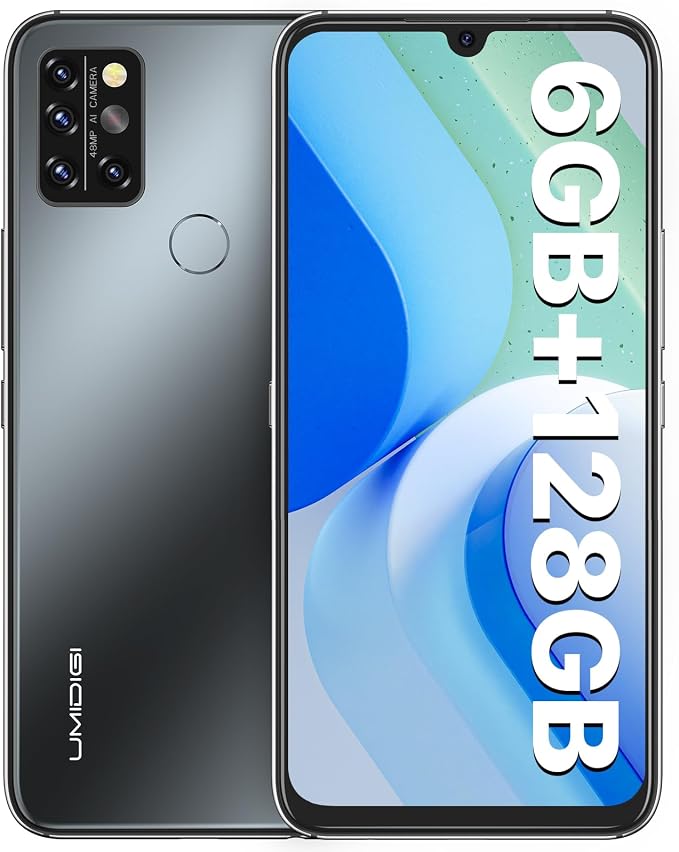 UMIDIGI A9 Pro Cell Phone, Helio P60, 8GB+128GB Expandable 256GB, 6.3 Inch FHD Touch Screen, Double-Sided 2.5D Curved Glass, 48MP Quad Camera, 4150mAh, Dual SIM 4G Volte