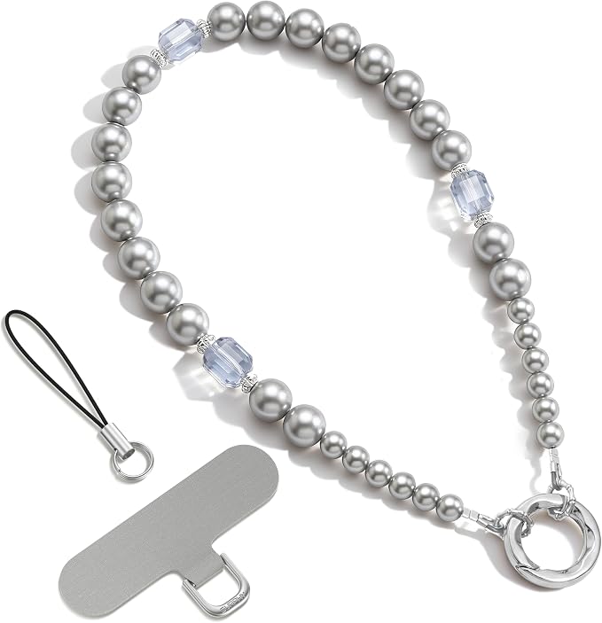 SURPHY Phone Charm, Handmade Beaded Phone Wrist Strap with Tether Tab | Phone Charm Strap, Phone Chain with Premium Metal Buckle, Wrist Strap Fits Cellphone Cases, Wallets, Bags, Keys