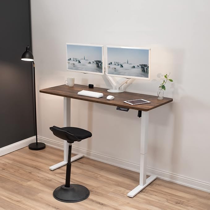 VIVO Steel Reinforcement Bracket Mount Plate for Thin, Glass, and Other Fragile Table Top Surfaces, Compatible with Most Monitor Stand C-Clamp Installations, Anti-Slip No Scratch, White, STAND-AC01RW