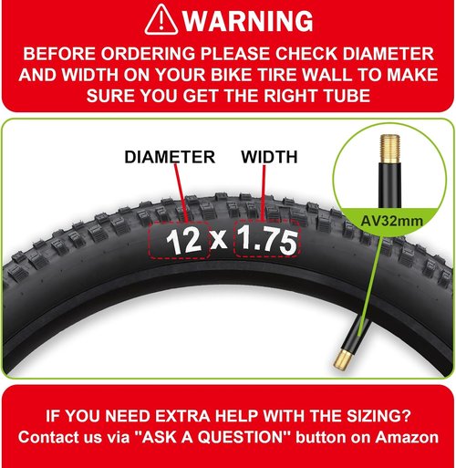Bike Tubes 4-Pack by [Brand Name] | Durable 12''-29'' Sizes with 32mm Schrader Valve & Tire Levers