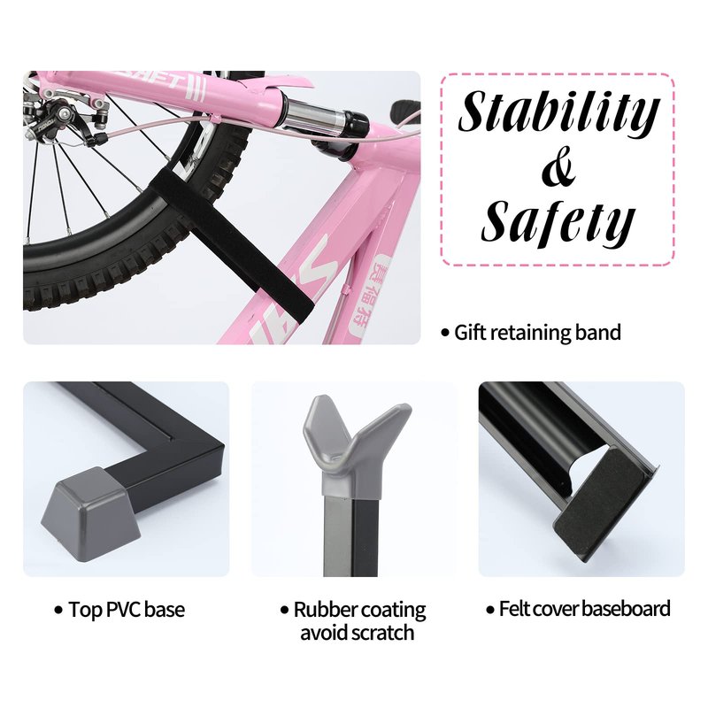 PHUNAYA Bike Stand,Vertical Bike Rack For Indoor Bike Storage,Upright Bicycle Stand Floor.