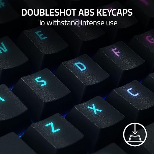 Razer BlackWidow V4 X Mechanical Gaming Keyboard, Yellow Switches, Black | Linear & Silent Switches, 6 Dedicated Macro Keys, Chroma RGB, Doubleshot ABS Keycaps, Roller & Media Controls, Snap Tap