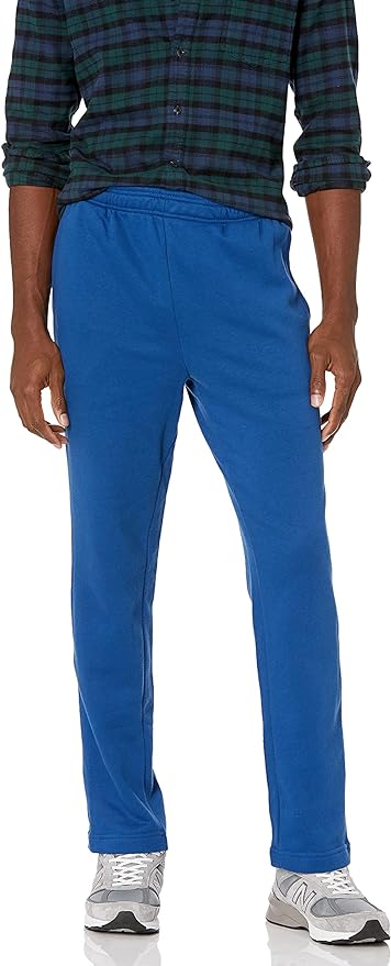 Amazon Essentials Men's Relaxed Straight Leg Fleece Open Bottom Sweatpant (Available in Big & Tall)