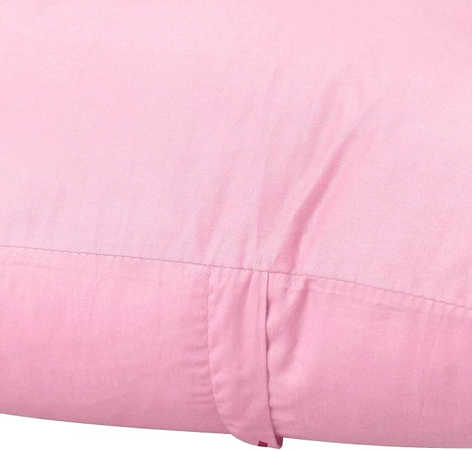 Thmyo 4-Pack 100% Cotton Comfortable Solid Decorative Throw Pillow Case Square Cushion Cover Pillowcases Sublimation Blank DIY Pillow Covers for Sofa(Only Covers,No Pillows)(26x26inch/66x66cm,Pink)