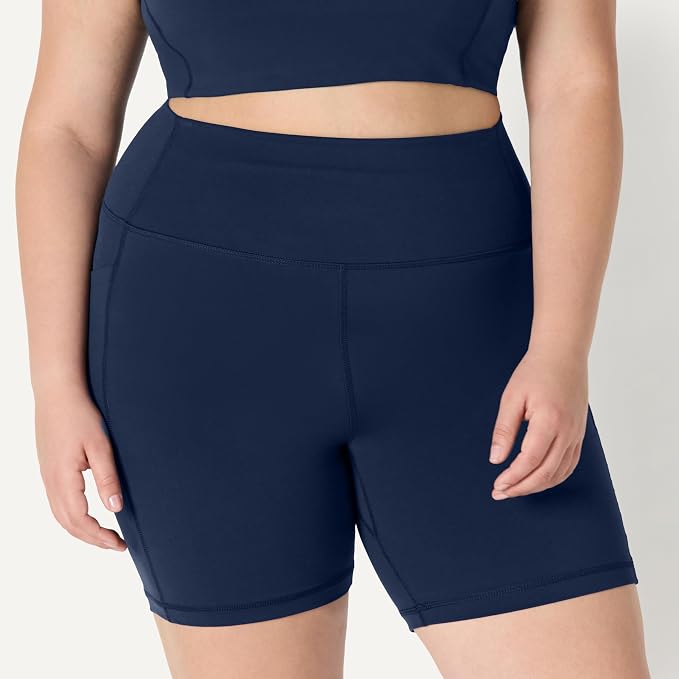 Amazon Essentials Women's Active FormFlex Buttery Soft High Waist Biker Shorts