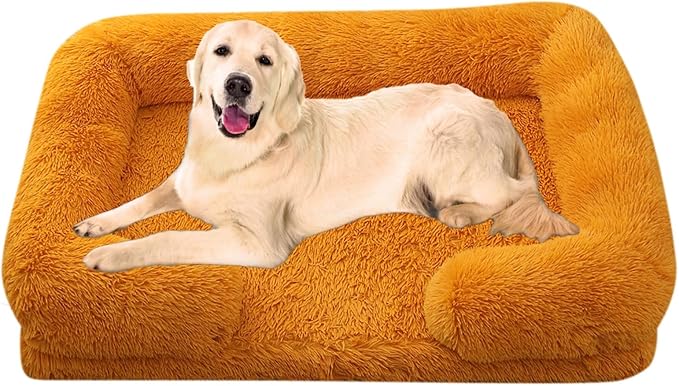 Dog Beds Large Sized dog Orthopedic, Sofa Dog Bed with Waterproof Lining and Nonskid Bottom, Rectangle Washable Dog Bed for Medium Small Dogs and Cats Comfortable ( Color : Green1 , Size : 23 x 18" )