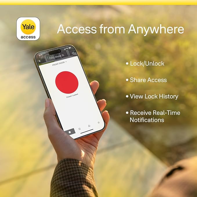 Yale Assure Lock 2 Touch Deadbolt, Lifetime Brass Key-Free Smart Lock with Wi-Fi Connected Keypad and Fingerprint Scanner for Code Entry and Remote Access, YRD430-F-WF1-P05