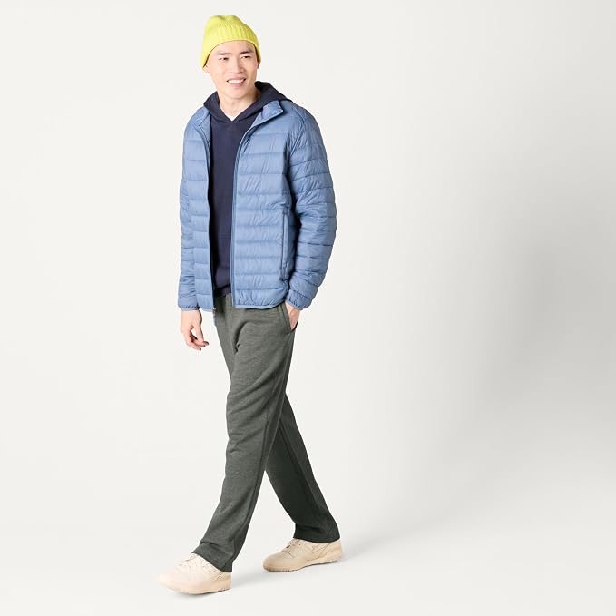 Amazon Essentials Men's Relaxed Straight Leg Fleece Open Bottom Sweatpant (Available in Big & Tall)