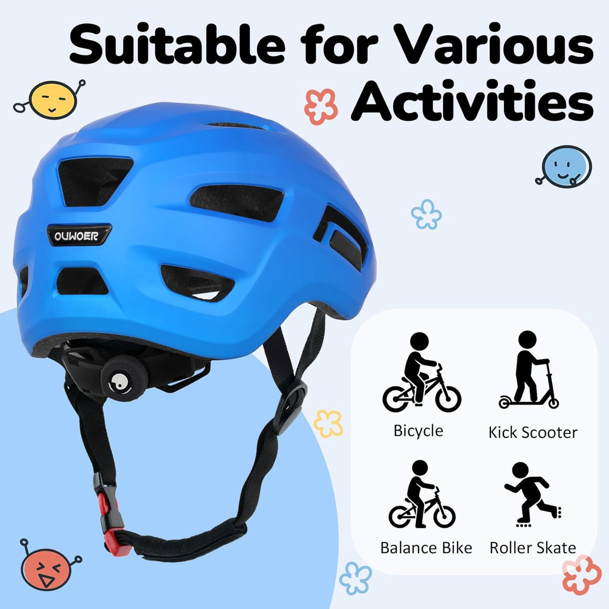 Skiennix Toddler Bike Helmet - Adjustable Multi-Sport Design for Ages Infant to Schoolchild | 2 Sizes Available
