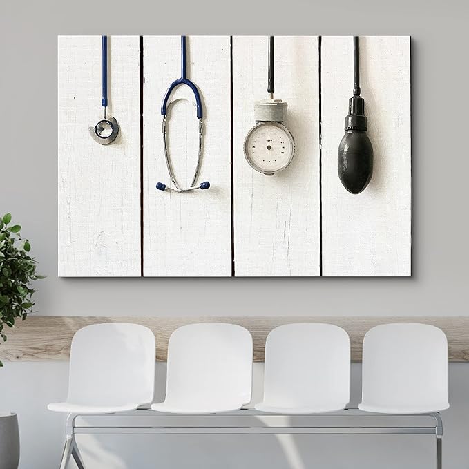 wall26 Canvas Print Wall Art Medical Apparatus Tools on Wall Medicine People Digital Art Modern Art Contemporary Scenic Colorful for Living Room, Bedroom, Office - 24"x36"
