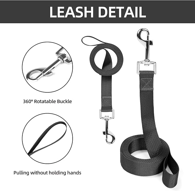 Small Dog Harness and Leash Set, Breathable Mesh Puppy Harness, Adjustable Dog Harness for Small Medium Large Dogs, No-Pull Pet Harness for Daily Walking (Black, Small)