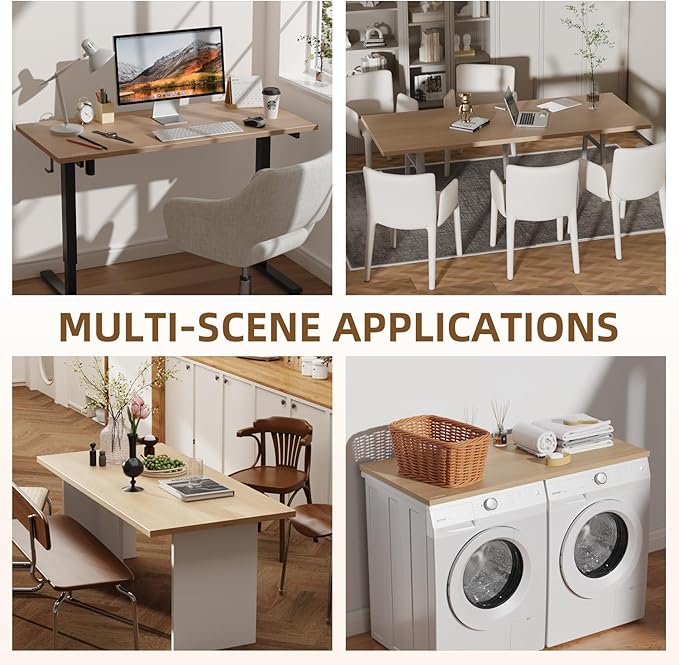 Universal Solid One-Piece Wood Table Top, 72"x36"x1" Workbench Top - Rectangular Particle Board for Standing Desk, Home Office Desk Countertop DlY, Washer Dryer, Coffee, Bar Tabletop