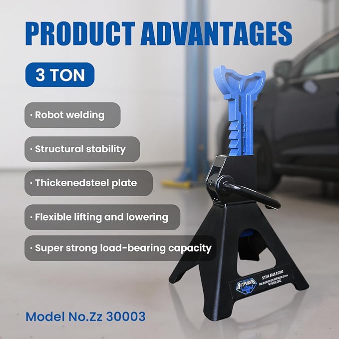 ANTPOWER Jack Stands 3 Ton (6,000 LBs) Heavy Duty Car Jacks Stand,11.2"-16.8" Adjustable Height for Lifting Automotive Small SUV, Pickup 1 Pair