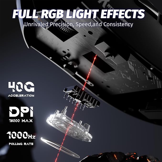 ATTACK SHARK X68 HE 60% Wired RT 8K Keyboard and Wireless R1 Mouse-Black | Adjustable Actuation,Hall Effect Mechanical Magnetic Switch,Coiled Cable,USB C/2.4Ghz/BT Ultralight 18K DPI Mice for PC Gamer