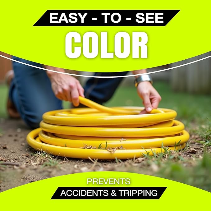 25ft Outdoor/Indoor Extension Cord 10/3 Gauge Ultra Heavy Duty 3 Prong SJTW, Waterproof, Flexible Cold-Resistant Long Power Cord,15A 125V 1875W, Yellow by LifeSupplyUSA