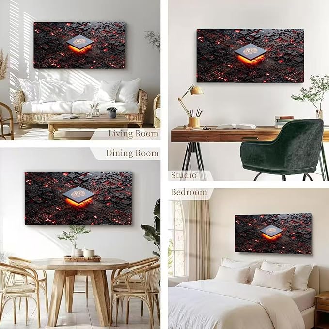 Wibinuki Wall Art Wall Decor Wall Paintings AI,Circuit board for Living Room Bedroom Bathroom Home Decor Can Be Hung Directly 20"x 40"