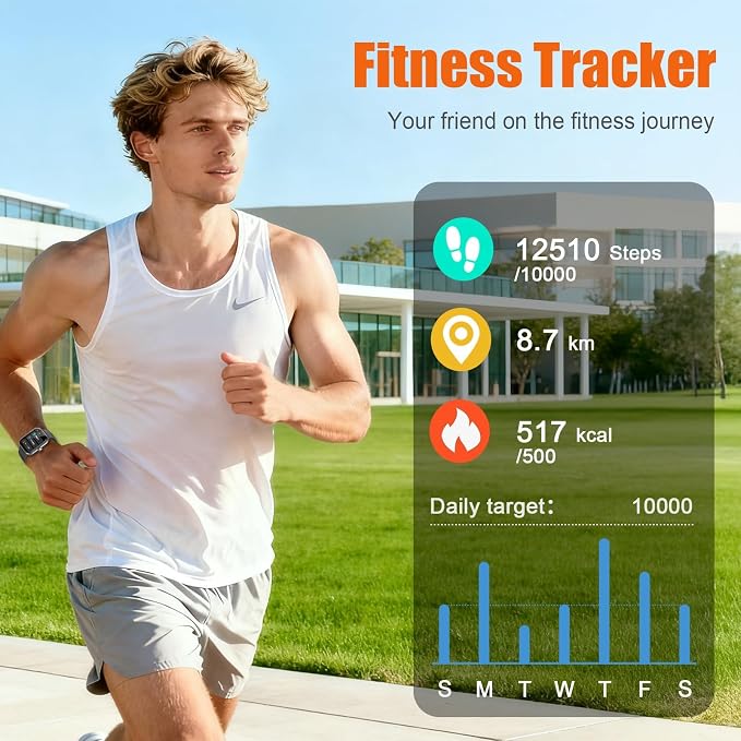 Smart Watch for Men Women (Answer/Make Call), 1.83" HD Touchscreen Fitness Tracker, 110+ Sport Modes, Fitness Watch with Heart Rate/Sleep Monitor/Step, IP68 Waterproof Smartwatch for Android,Purple