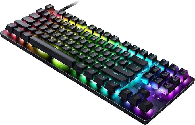 Razer Huntsman V3 TKL 8KHz Analog Optical Esports Gaming Keyboard, Black | Analog Optical Switches Gen 2 with Rapid Trigger, Adjustable Actuation, Snap Tap, PBT Keycaps, True 8000hz Polling Rate
