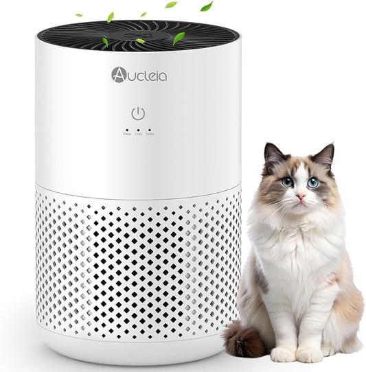Air Purifiers for Bedroom Home with H13 True HEPA Filter, 20dB Quiet Air Cleaner for Pets Hair Dander Odor, Smoke Dust Pollen, Aromatherapy Function, White
