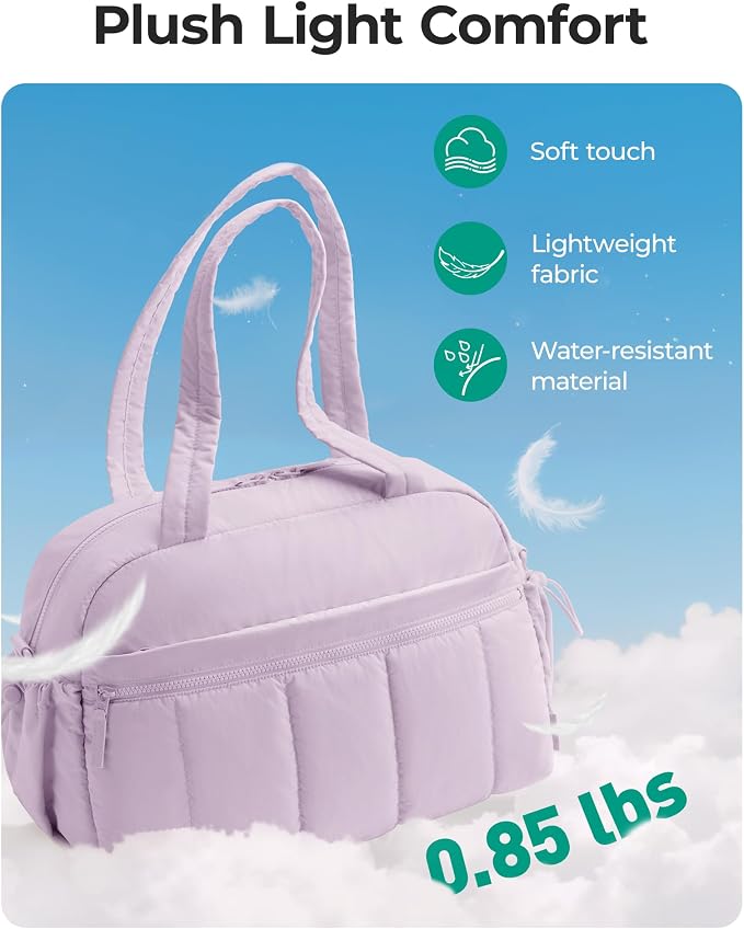 BAGSMART Duffle Bag for Travel, Gym Bag for Women, Weekender Carry on Bag | PVC Wet Pocket, Airline Approved Personal Carry-on Size, Fits Under-seat, One Bag for Gym, Travel, Hospital, Overnight