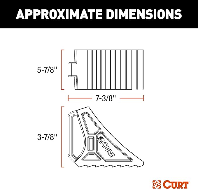 CURT 22801 HD Wheel Chock (Bulk)