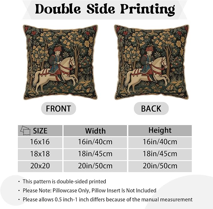 Vintage Tapestry Horse Velvet Pillow Covers 18x18 Inch Boho Retro Abstract Forest Throw Pillows for Couch Cushion Covers Pillowcase Boho Animal Farmhouse Pillow Cases for Sofa Bed Bedroom