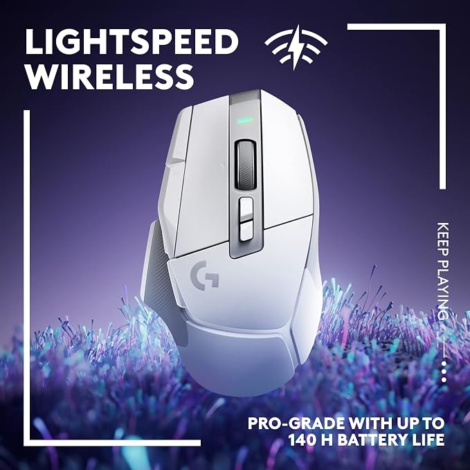Logitech G502 X Lightspeed Wireless Gaming Mouse - White | Optical Switches, 13 Buttons, <140 hrs Battery, USB-C, Infinite Scroll Toggle, Wireless Charging Capable, for PC/MacOS