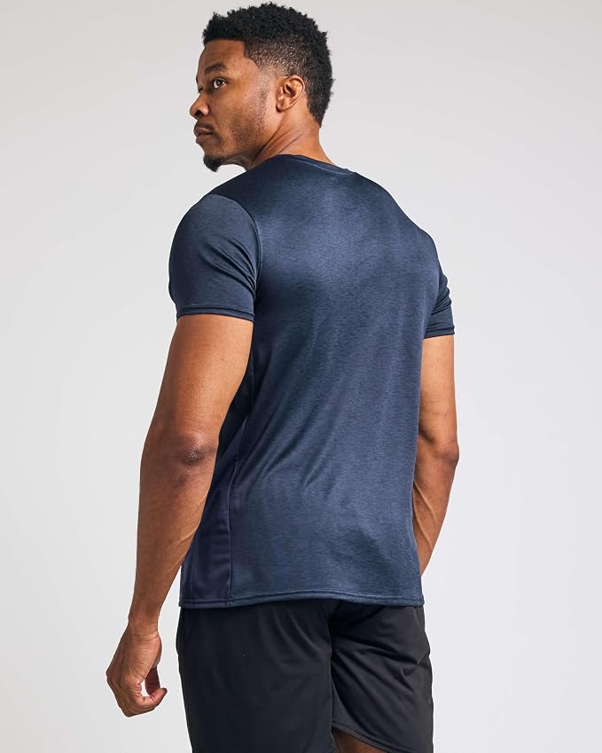 5 Pack Men's Dry Fit V Neck Gym Workout T Shirts Athletic Moisture Wicking | Cooling, Quick Dry, Breathable, Short Sleeve, Exercise, Cycling, Sports, Outdoor, Fitness, Golf, Crossfit, Hiking, Tennis