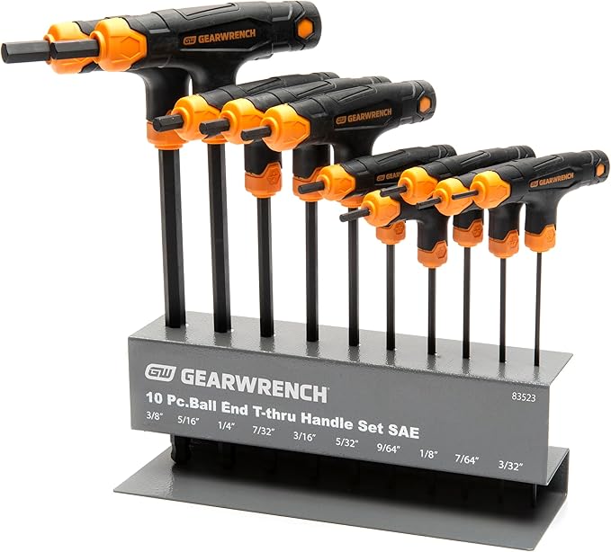 GEARWRENCH 10 Piece SAE Ball End T-Handle Hex Key Set | 83523