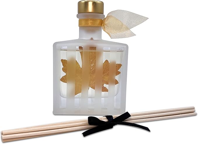 LOVSPA Reed Diffuser Set, Spiced Pumpkin Scented Oil Diffuser with Sticks, Home Fragrance Accessories for Bathroom Shelf Decor, Aroma Diffusers for Home or Office Fall Decor, USA Made