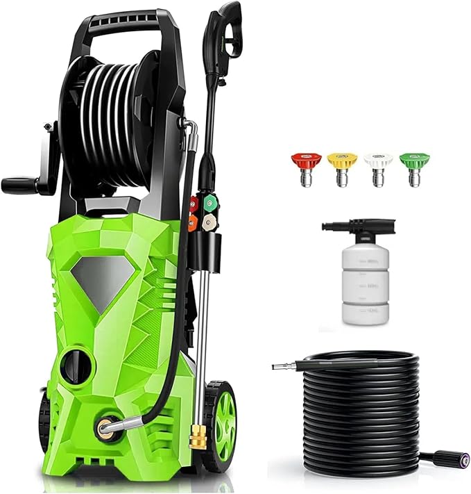 5000PSI Electric Pressure Washer 2026 2.8GPM High Power Washer with 4 Pressure Nozzle and Soap Bottle for Home, Car Washing, Fence Cleaning, Patio (Blue)