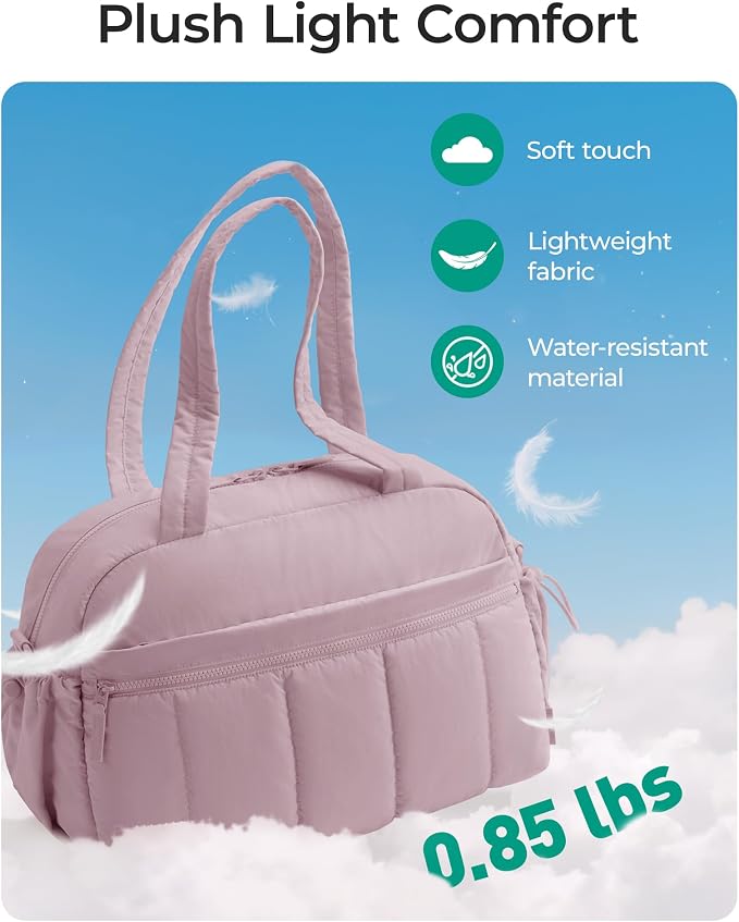 BAGSMART Duffle Bag for Travel, Gym Bag for Women, Weekender Carry on Bag | PVC Wet Pocket, Airline Approved Personal Carry-on Size, Fits Under-seat, One Bag for Gym, Travel, Hospital, Overnight
