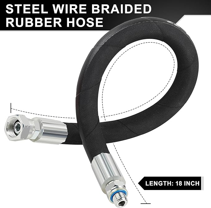 12mm Engine Oil Drain Hose for GC160, GX360, GX390, GX340, GX270, GX240, Reusable Oil Change Draining Tube Aid Tool, M12x1.5mm, 18" Length