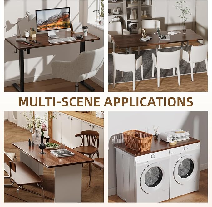Universal Solid One-Piece Wood Table Top, 48"x24"x1" Workbench Top - Rectangular Particle Board for Standing Desk, Home Office Desk Countertop DlY, Washer Dryer, Coffee, Bar Tabletop