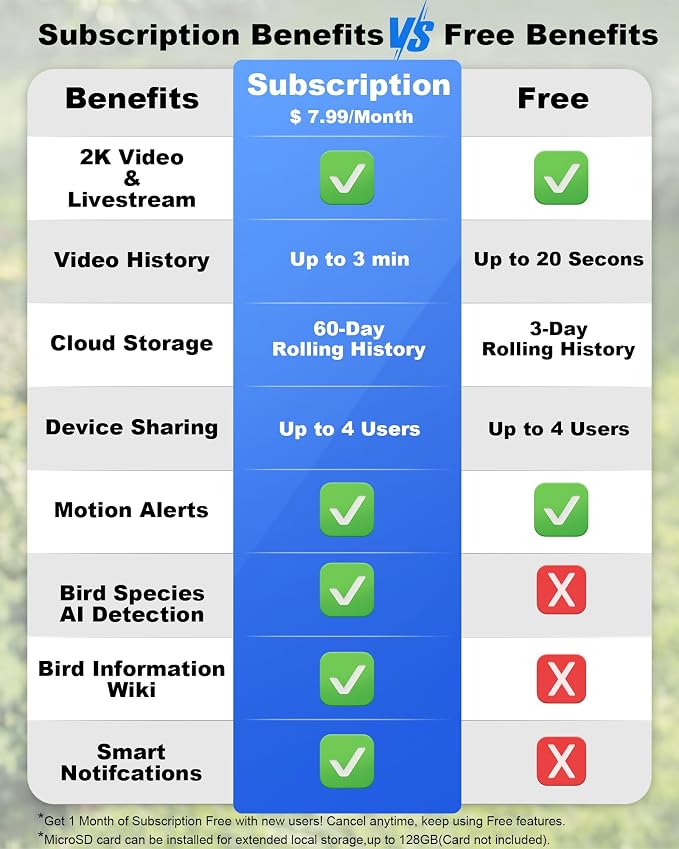 Bird Feeder with Camera Solar Powered: Smart Hummingbird Feeder for Backyard Tree - 2K Live AI Identify Auto Capture Bird Video - WiFi Bird Watching Feeders Gift for Mom Dad