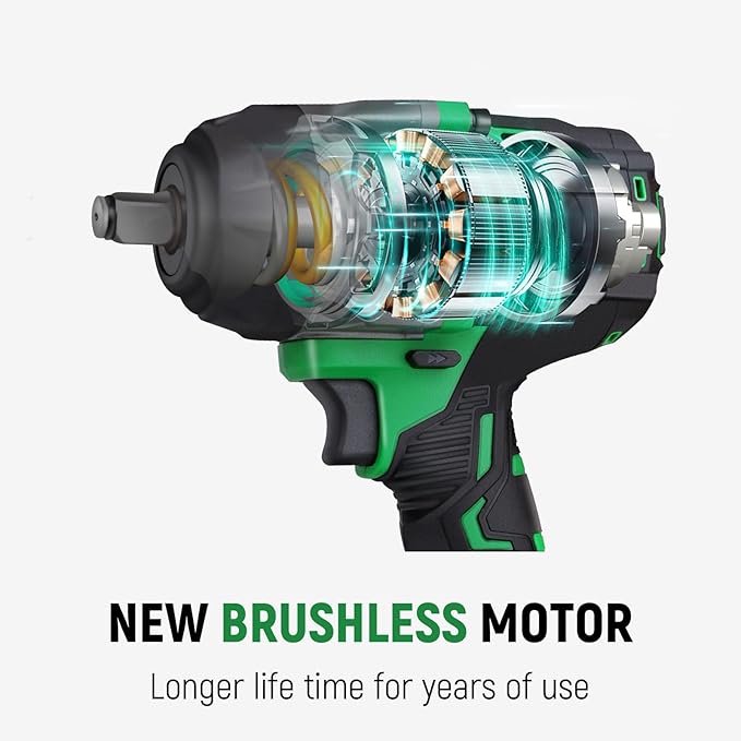 1/2 inch High Torque Cordless Impact Wrench, 700 Ft-lb Power Electric Impact Gun, with 2-Hour Fast Charger, 21V 4.0Ah Battery, 1 Tool Bag, 5 Sockets