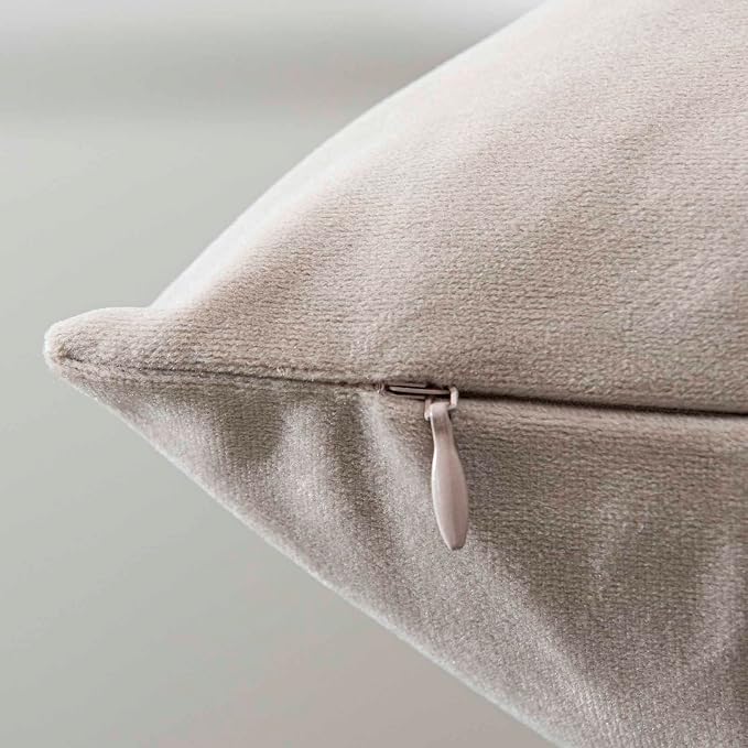 JUSPURBET 28x28 Decorative Velvet Throw Pillow Covers Cases Set of 2,Cloud | Cozy Soft Euro Cushion Covers with Hidden Zipper for Couch Sofa Bed Living Room Bedroom Home Decor