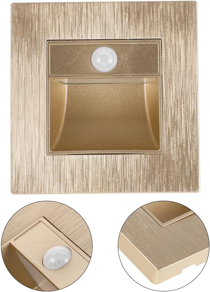 Luxshiny Recessed Led Step Light Motion Glow Indoor Stair Deck Illumination Stylish Embedded -Friendly for Navigation Bedrooms Hallways