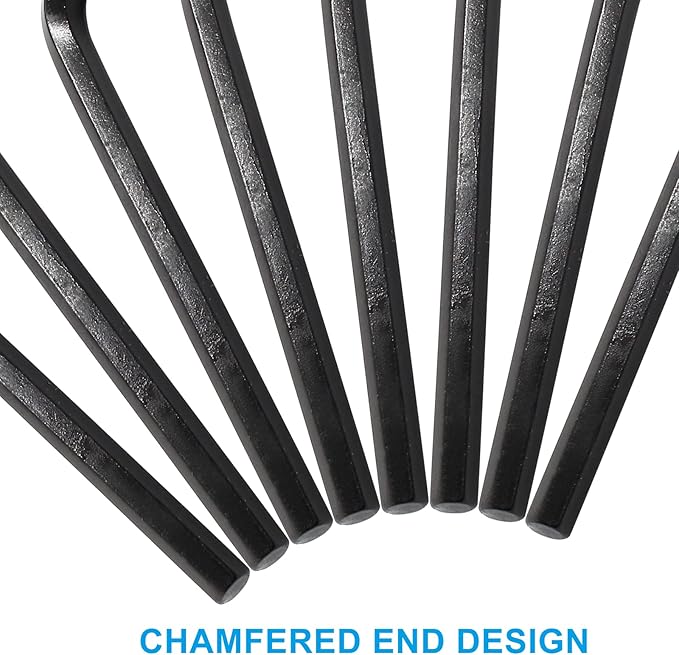 Piutouyar 4mm Hex Key Wrench, 20pc L-Shaped Allen Key Set, Black