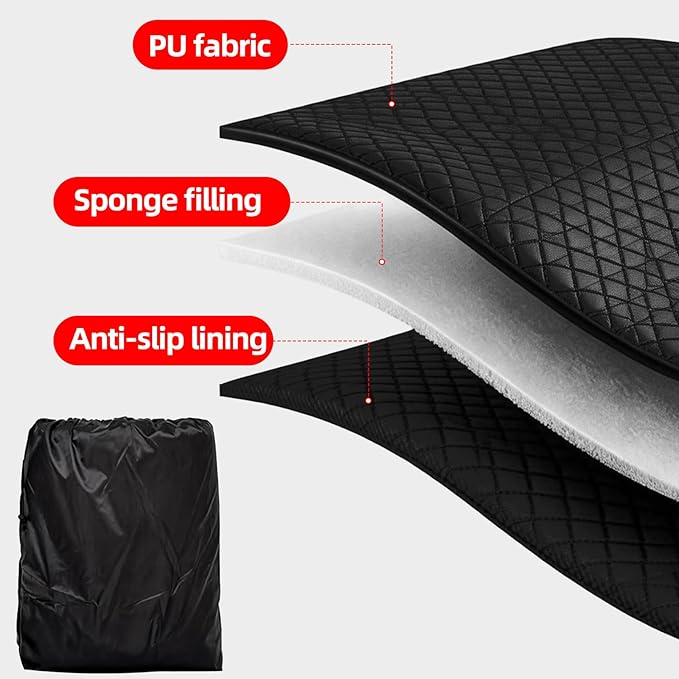 AggAuto Portable Rolling Creeper Mat - 60 x 32in Extra Wide Mechanic Mat, Waterproof PU Material, Foldable Design for Under Car Repair in Garage/Parking Lot/Outdoor, with Storage Bag