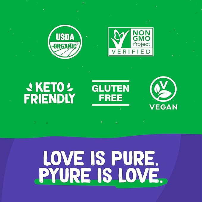 Pyure Organic Stevia Packets | Granulated Sugar Packets - White Sugar Substitute | Zero Carb, Zero Sugar, Zero Calorie Sweetener Packets | Plant-Based Stevia Packets for Keto Coffee | 40 Count