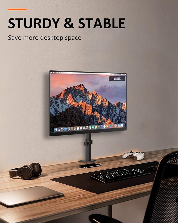 Suptek Single Monitor Mount, Adjustable Monitor Arm Desk Mount Stand for 1 / One Screen up to 32 inch Screen(MD9401)