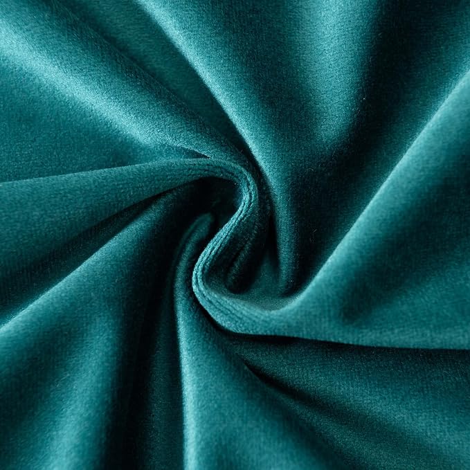 Velvet Throw Pillow Covers 18x18 Set of 2 for Couch Bed Sofa,Peacock Blue | Decorative Soft Cushion Covers with Invisible Zipper for Modern Living Room Bedroom Home Decor