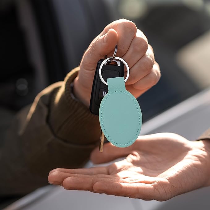 LaserGram Oval Keychain, Disc Golf, Personalized Engraving Included