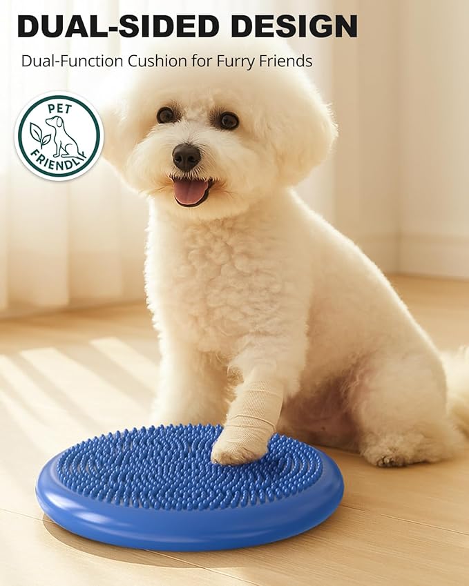 Trideer Wobble Cushion Core Balance Disc, Flexible Seating for Classroom Elementary, Wiggle Seat for Sensory Kids, Balance Pad with Inflation Pump