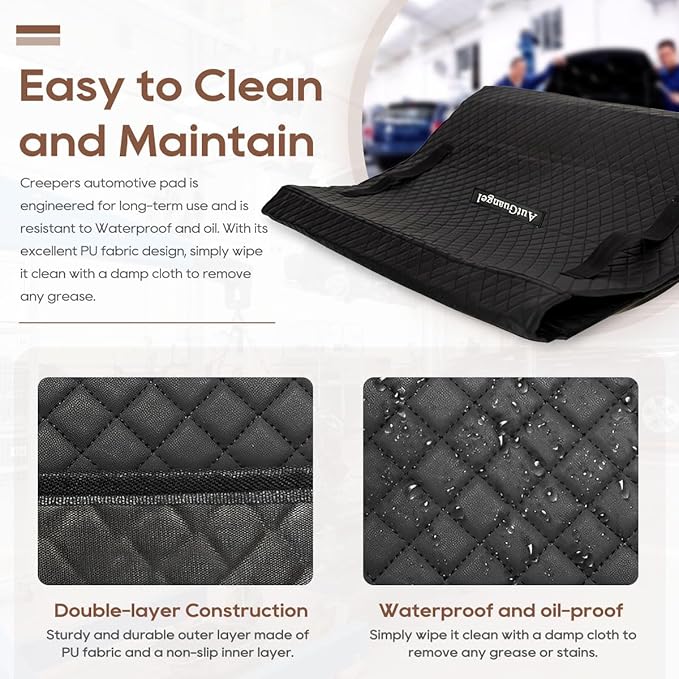 60''x28'' Portable Rolling Creeper Mat, All Terrain Zero Ground Clearance Under Car Repair Mat for Working on Uneven Surfaces (1)