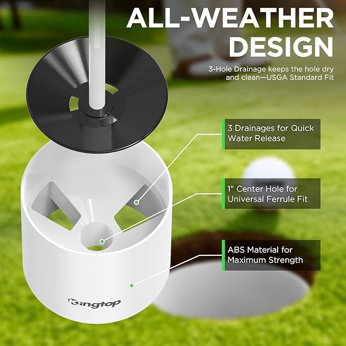 KINGTOP Golf Hole Cup – Fit PGA/USGA Regulations, Golf Accessories for Backyard Practice Putting Green, 4 Inches and 6 Inches Available