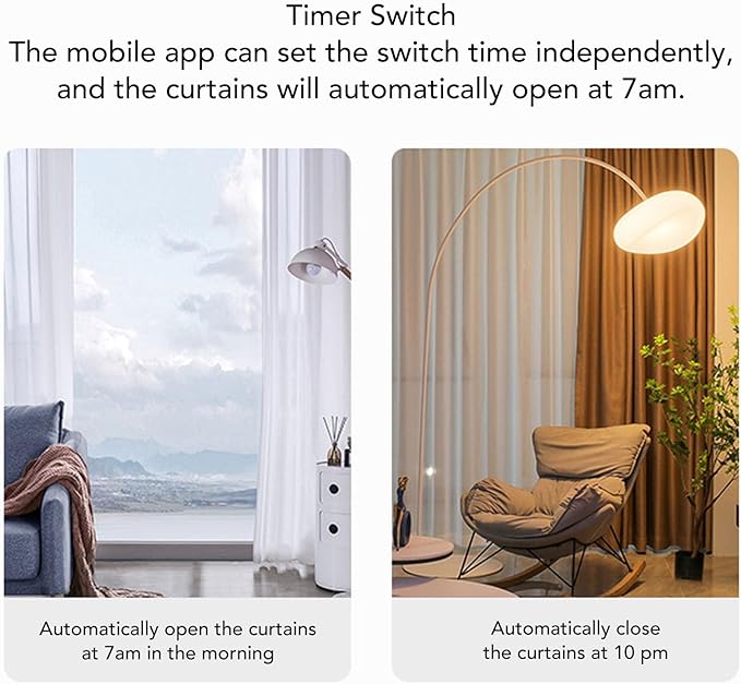 Bewinner Bewinner Automatic Curtain Opener Solar Powered, Smart Curtain Motor with APP & Remote Control, Compatible with Roman Rod U I Track, Voice Control for Home, Timed Auto Curtains Closer