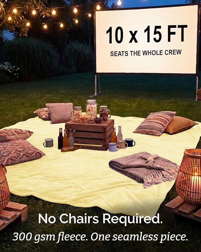 Ultra Soft Fleece Blanket Giant Blanket Size - Flannel Fleece Luxury Blanket - Lightweight for Couch Bed Chair - Thick, Warm and Breathable - All Season Cozy, Yellow